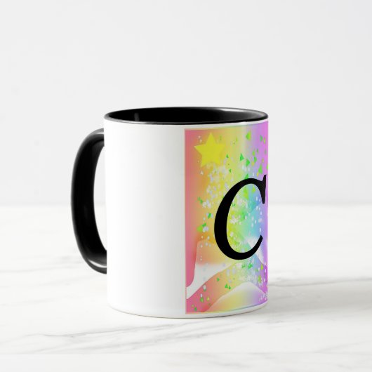 ALPHABET-INITIALC-MONOGRAMM TASSE (Vorderseite Links)