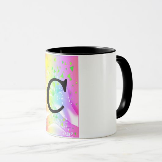 ALPHABET-INITIALC-MONOGRAMM TASSE (VorderseiteRechts)