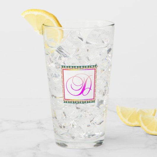 ALPHABET-INITIALD-MONOGRAM GLAS (Vorderseite Ice)