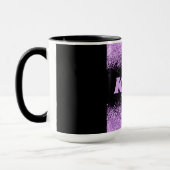 Alphabet Initials Lila & Black Coffee Tasse (Links)