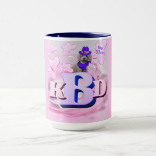 Alphabet Initials Poodle Coffee Tasse