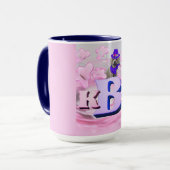 Alphabet Initials Poodle Coffee Tasse (Vorderseite Links)