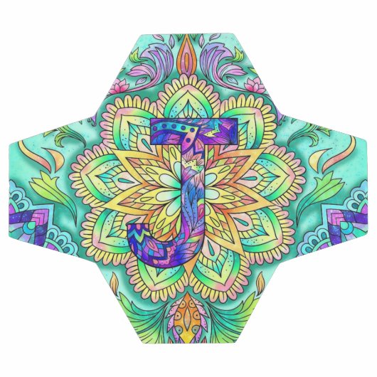 Alphabet J mandala Fußball (Flach)