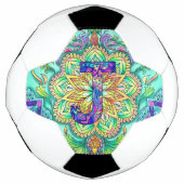 Alphabet J mandala Fußball (Vorderseite)