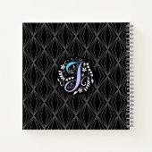 Alphabet J Monogram Handwriting Notizblock (Rückseite)