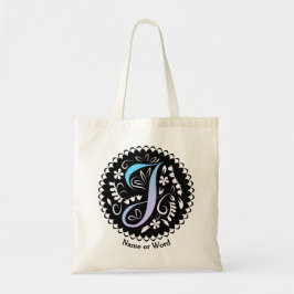 Alphabet J Monogram Handwriting Tragetasche