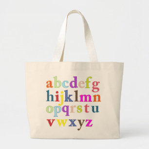 Alphabet Jumbo Stoffbeutel