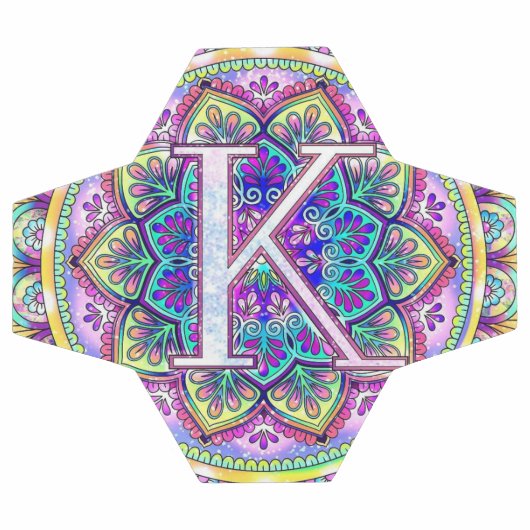 Alphabet K mandala Fußball (Flach)