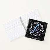 Alphabet K Monogram Handwriting Notizblock (Innenseite)