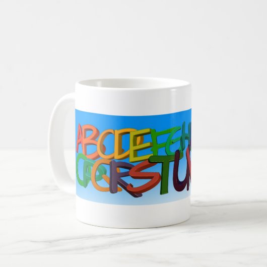 Alphabet Kaffeetasse (Vorderseite Links)