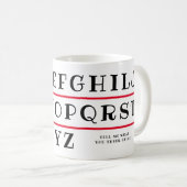 Alphabet kaffeetasse (VorderseiteRechts)
