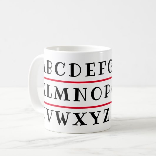 Alphabet  kaffeetasse (Vorderseite Links)