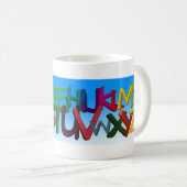 Alphabet Kaffeetasse (VorderseiteRechts)