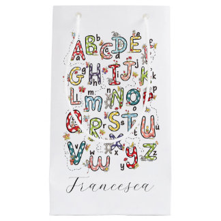 Alphabet Kaninchen, Schmetterlinge, Feen & Blumen  Kleine Geschenktüte