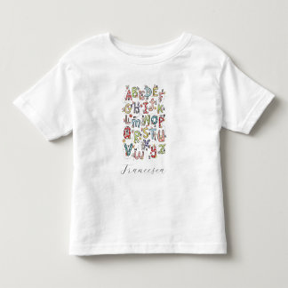 Alphabet Kaninchen, Schmetterlinge, Feen & Blumen  Kleinkind T-shirt