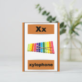 Alphabet-Karte (mit echtem Bild) Feiertagspostkarte (Stehend Vorderseite)