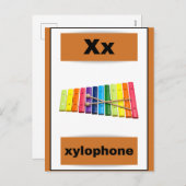 Alphabet-Karte (mit echtem Bild) Feiertagspostkarte (Vorne/Hinten)