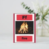 Alphabet-Karte (mit echtem Bild) Feiertagspostkarte (Stehend Vorderseite)