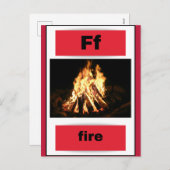 Alphabet-Karte (mit echtem Bild) Feiertagspostkarte (Vorne/Hinten)