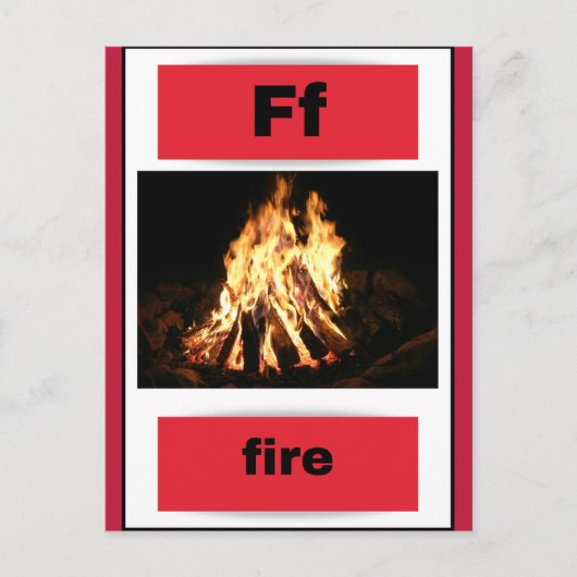 Alphabet-Karte (mit echtem Bild) Feiertagspostkarte (Vorderseite)