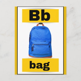 Alphabet-Karte (mit echtem Bild) Feiertagspostkarte