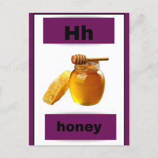 Alphabet-Karte (mit echtem Bild) Feiertagspostkarte