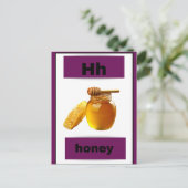 Alphabet-Karte (mit echtem Bild) Feiertagspostkarte (Stehend Vorderseite)