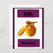 Alphabet-Karte (mit echtem Bild) Feiertagspostkarte (Vorne/Hinten)