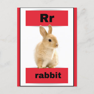 Alphabet-Karte (mit echtem Bild) Feiertagspostkarte