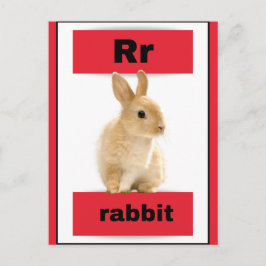 Alphabet-Karte (mit echtem Bild) Feiertagspostkarte