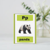 Alphabet-Karte (mit echtem Bild) Feiertagspostkarte (Stehend Vorderseite)