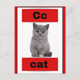 Alphabet-Karte(mit echtem Bild)Ferienpostkarte Feiertagspostkarte