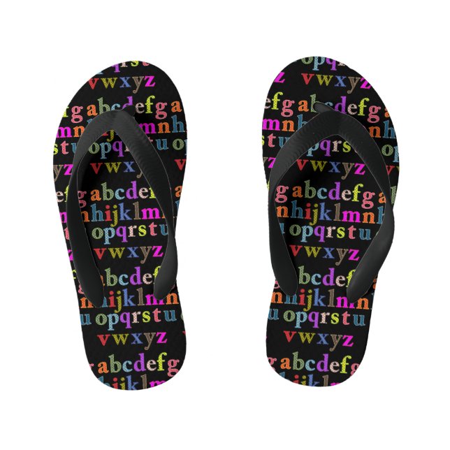 Alphabet Kid's Flip Flops Kinderbadesandalen (Fußbett)