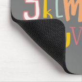 Alphabet-Kinder coole Typografie Mousepad (Ecke)