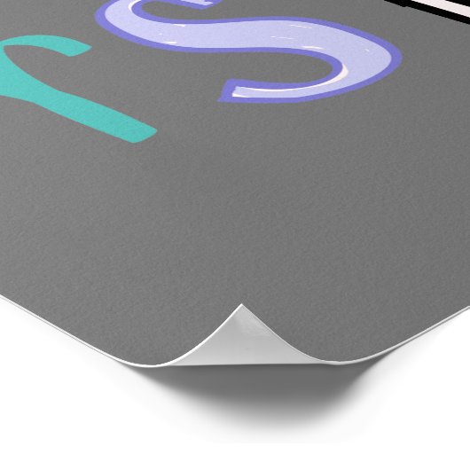 Alphabet-Kinder coole Typografie Poster (Ecke)