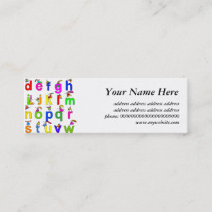 Alphabet-Kinder Mini Visitenkarte