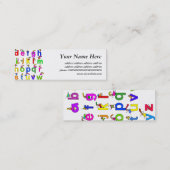 Alphabet-Kinder Mini Visitenkarte (Vorne/Hinten)