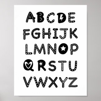 Alphabet Kinderzimmer Decke ABC Clipart Printable Poster