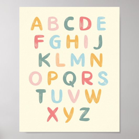 Alphabet Kinderzimmer Decoder ABC Chart Poster (Vorne)
