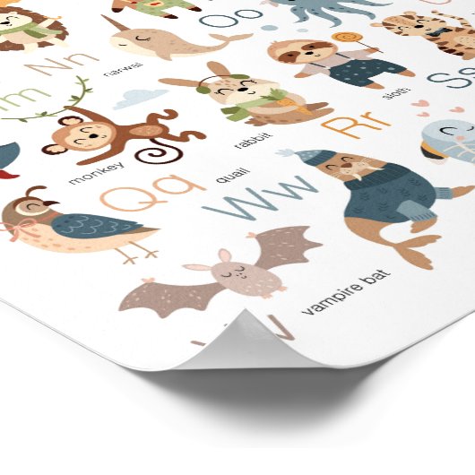 Alphabet Kinderzimmer Decoder ABC Chart Poster (Ecke)