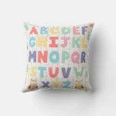 Alphabet-Kinderzimmer Kissen (Rückseite)