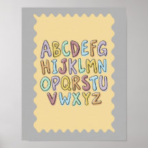Alphabet-Kinderzimmerposter