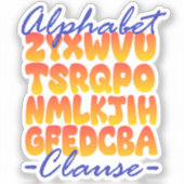 Alphabet-Klausel in Cobol-Programmierung Sticker (Vorderseite)