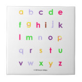 Alphabet-Kleinbuchstaben Fliese (Vorderseite)