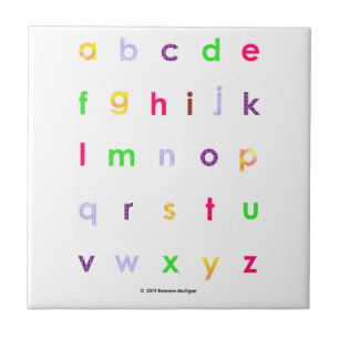 Alphabet-Kleinbuchstaben Fliese