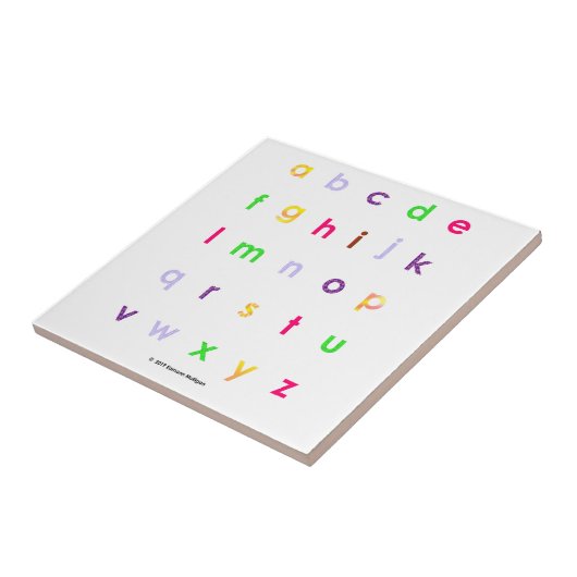 Alphabet-Kleinbuchstaben Fliese (Seite)