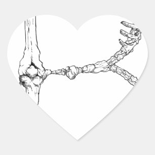 Alphabet-Knochen-Buchstabe B Herz-Aufkleber