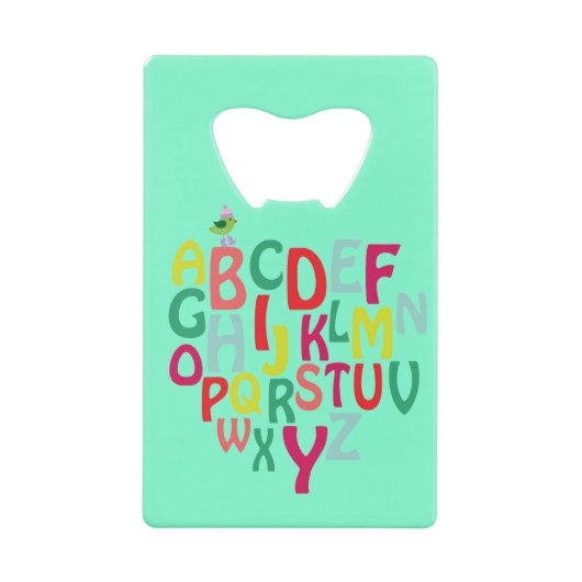 Alphabet Kreditkarte Flaschenöffner (Vorderseite)