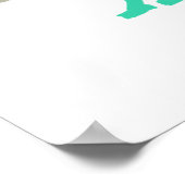 Alphabet-Kunst für Kinder - Grüne Töne Poster (Ecke)