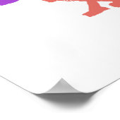 Alphabet-Kunst für Kinder - Rosa Töne Poster (Ecke)